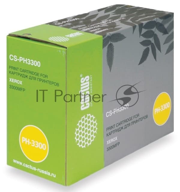 -/ Картридж лазерный Cactus CS-PH3300 106R01412 черный (8000стр.) для Xerox Phaser 3300/3300mfp