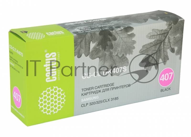 Картридж Cactus CS-CLT-K407S black для Samsung CLP-320/325, CLX-3185