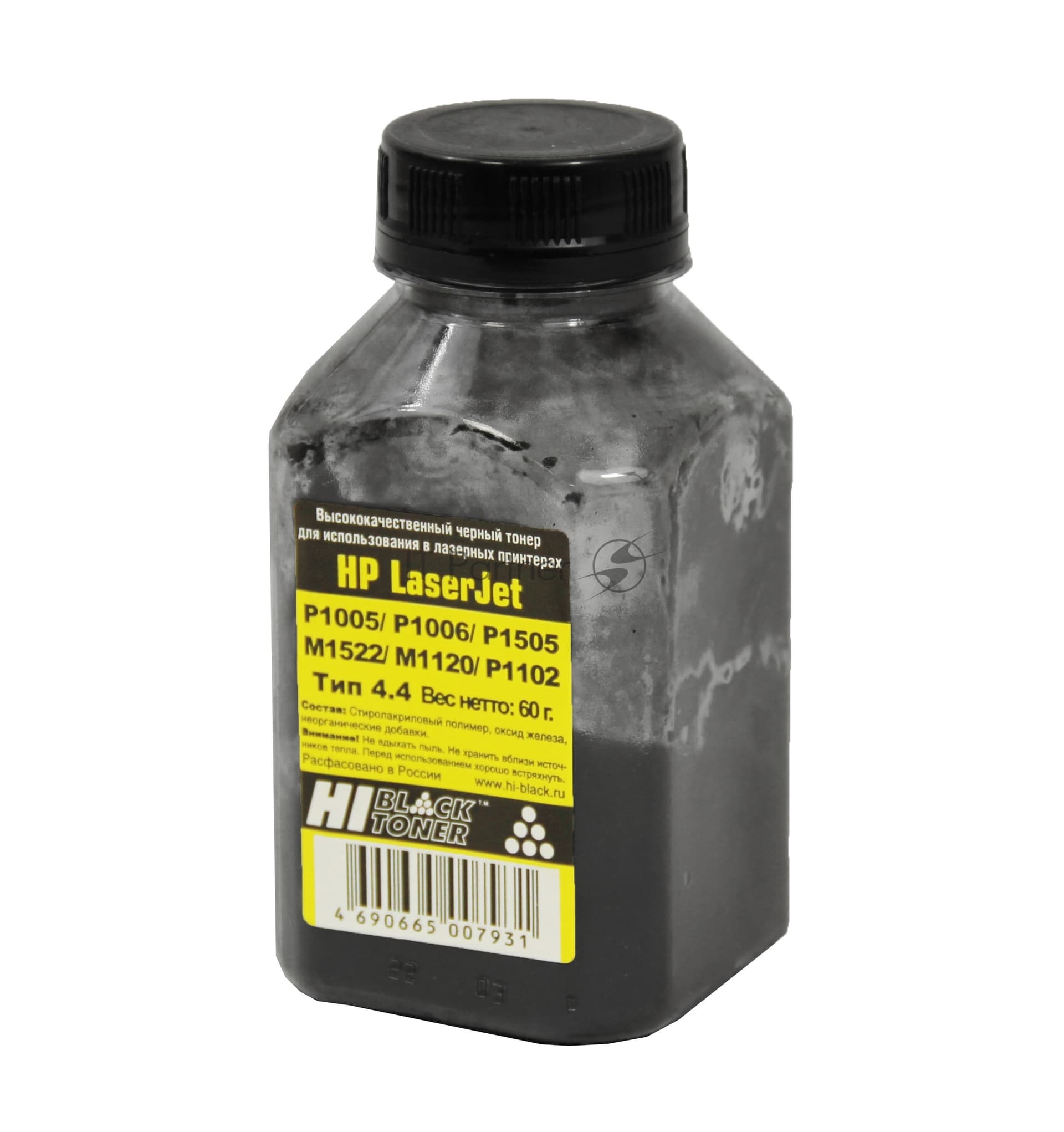 Тонер Hi-Black для HP LJ P1005/P1505/ProP1566/ProP1102/Canon 713 (Hi-Black) Тип 4.4, 100 г, банка