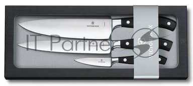 Набор ножей кухонных Victorinox Forged Chefs (7.7243.3) компл.: 3 шт черный, подар. коробка