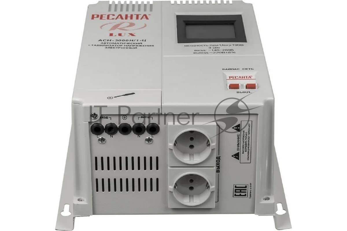 Стабилизатор напряжения Ресанта АСН-3000Н/1-Ц 3кВА однофазный серый (63/6/21)