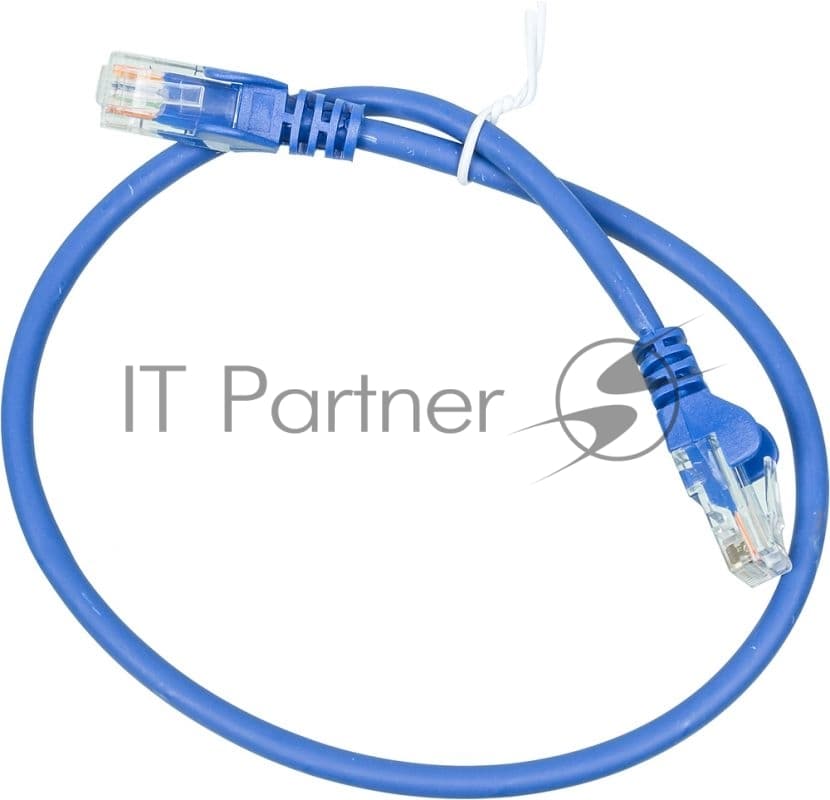 Патч-корд LANMASTER utp LAN-PC45/U5E-0.5-BL вилка RJ-45-вилка RJ-45 cat.5е 0.5м синий LSZH (уп.:1шт)