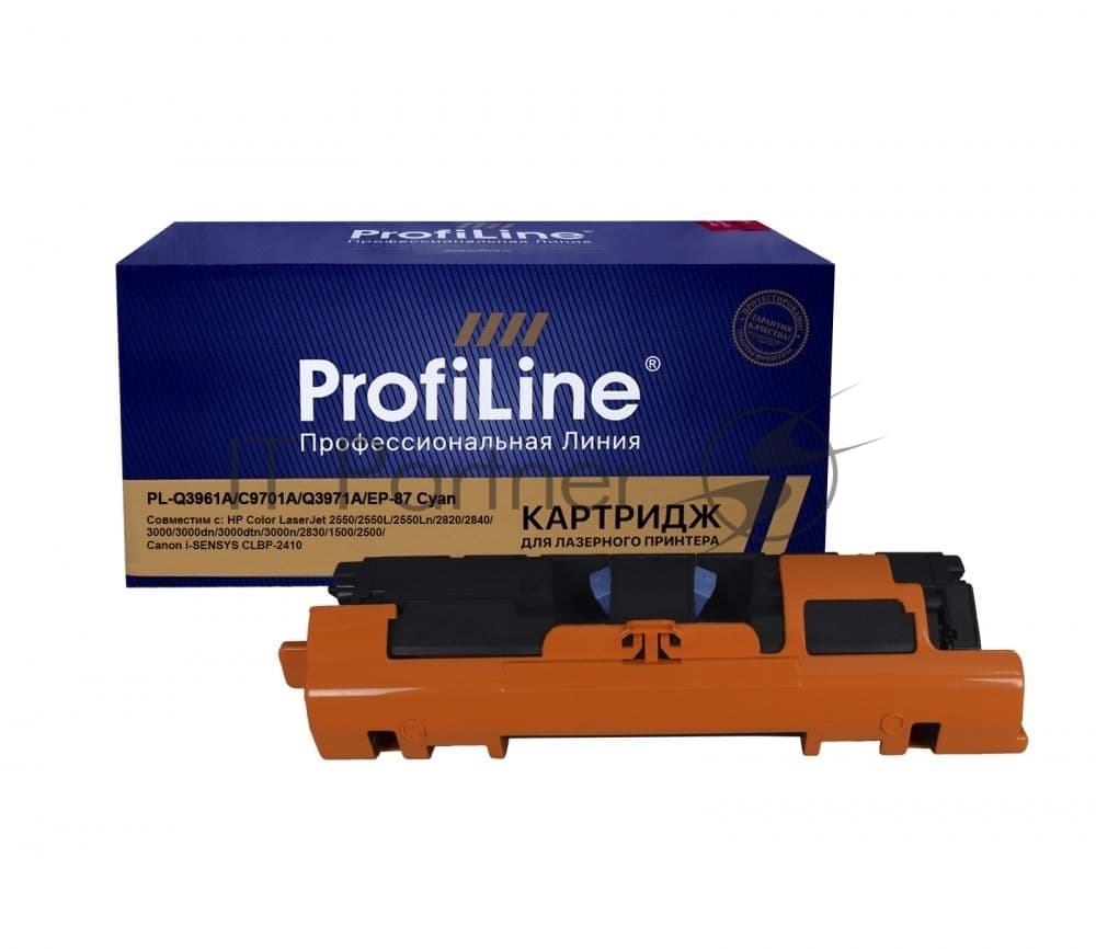 Картридж лазерный ProfiLine PL-Q3961A/C9701A/C3971/EP-87 для принтеров HP Color LaserJet 1500/2500/2550/2820/2840 Series Canon LBP-2410/LBP-5200/ImageClass MF8180C Cyan 4000 копий ProfiLine