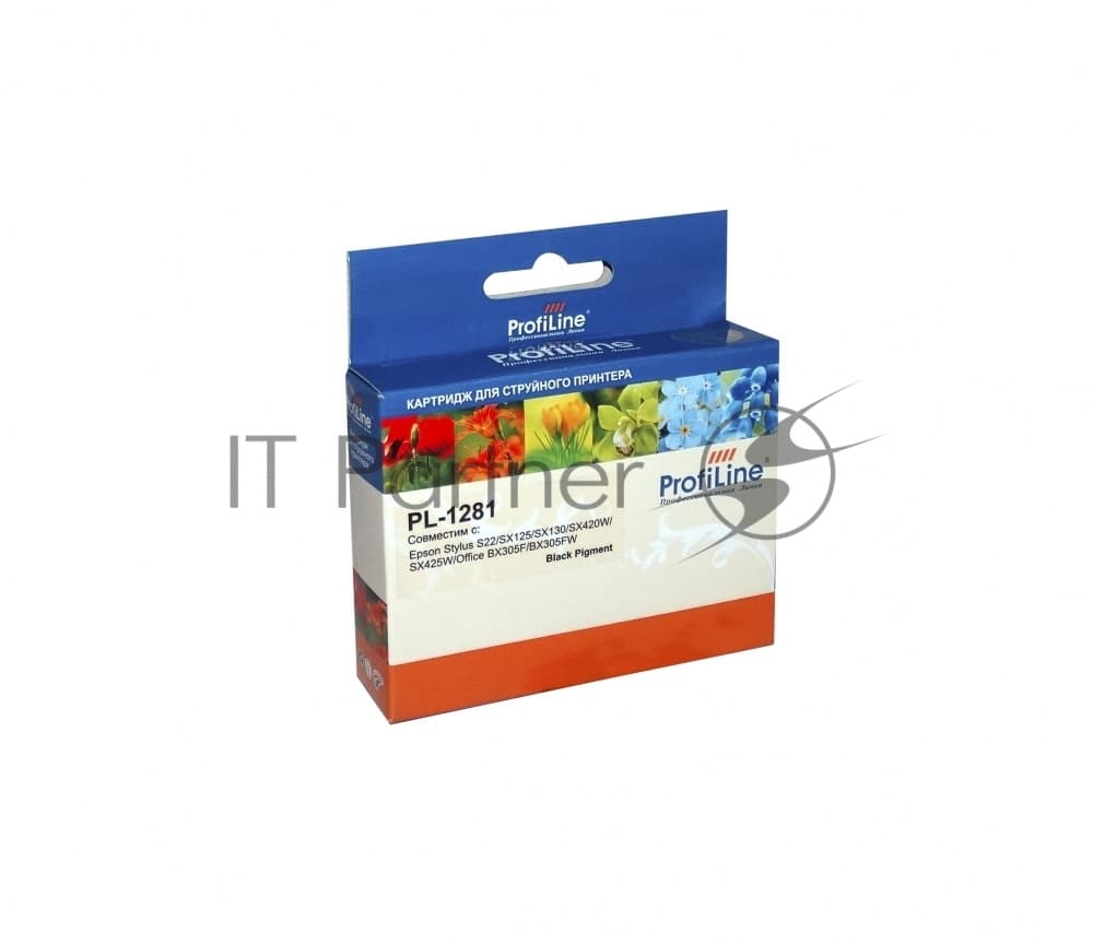 Картридж струйный ProfiLine PL-1281 для принтеров Epson StylusS22/SX125/SX130/SX420W/SX425W/Office BX305F/BX305FW Black пигментные