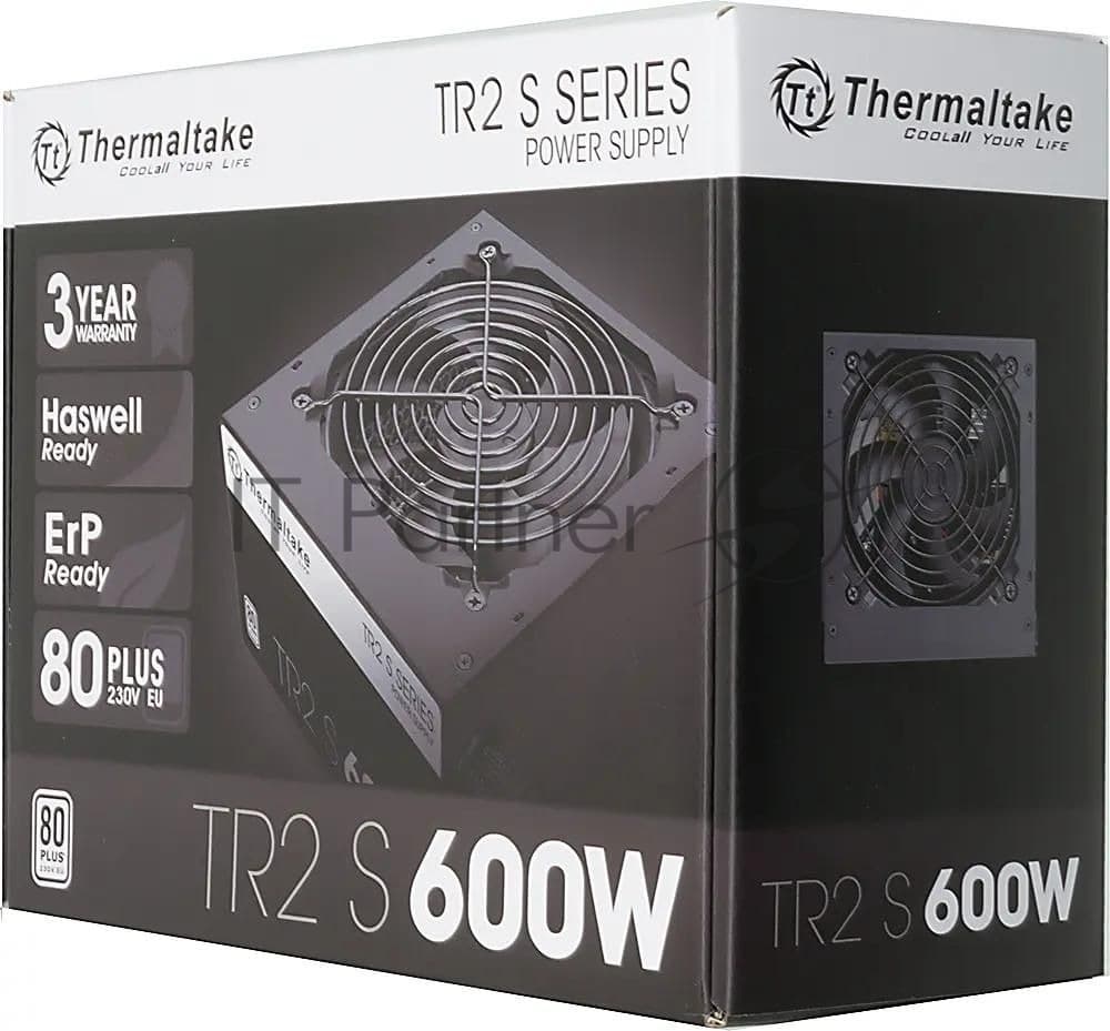 Блок питания Thermaltake ATX 600W TR2 S 80 PLUS WHITE 24pin APFC 120mm fan 5xSATA RTL