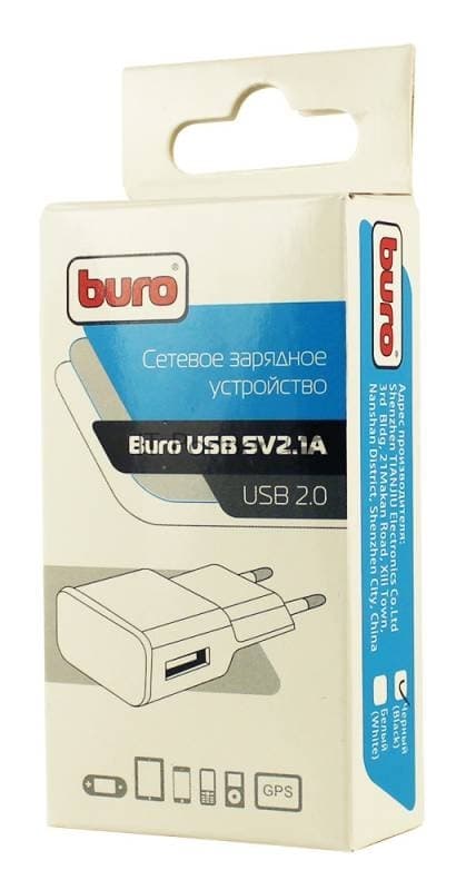 Сетевое зар./устр. Buro TJ-159b 10.5W 2.1A USB-A универсальное черный