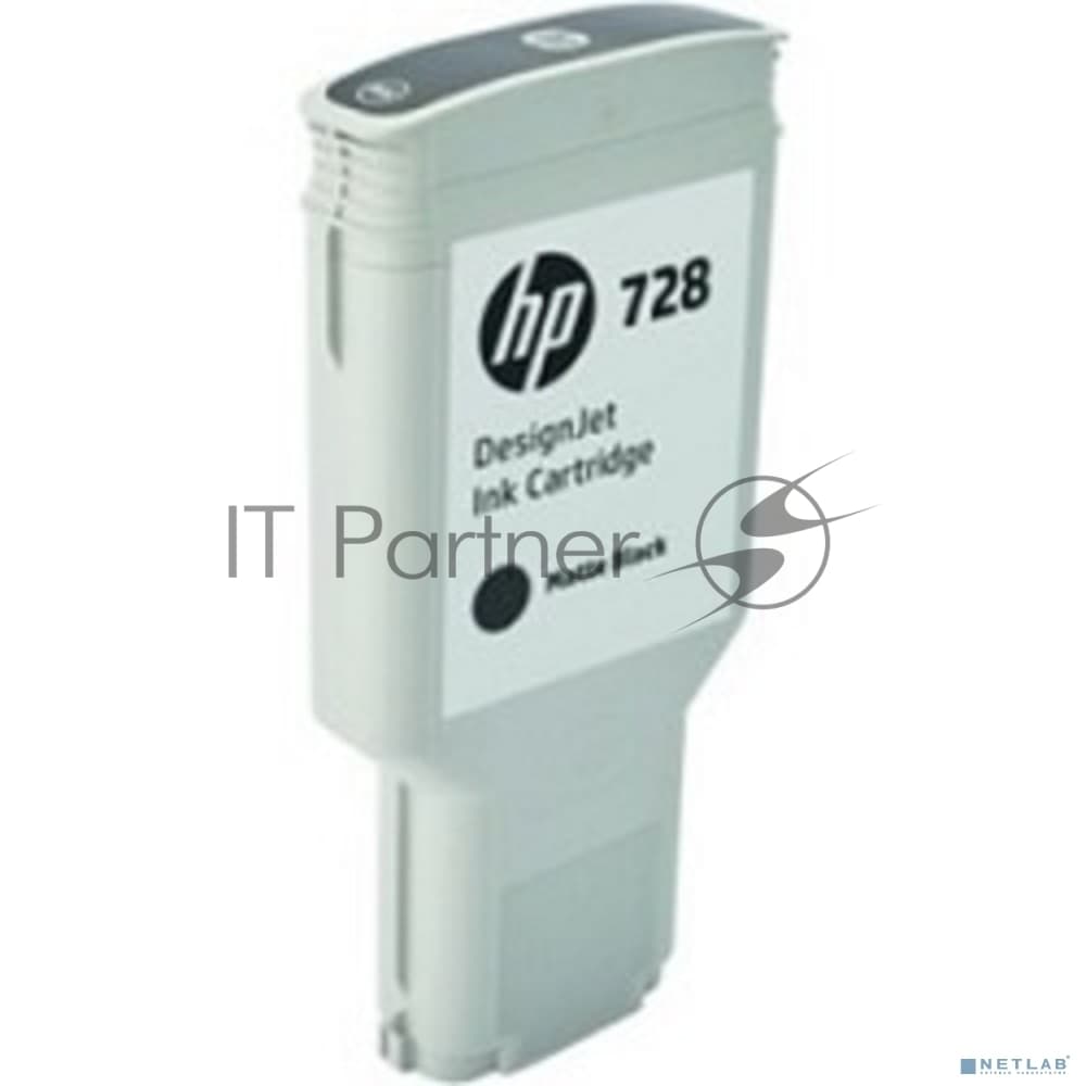 Картридж струйный HP 728 с матовыми черными чернилами для принтеров Designjet, 300 мл