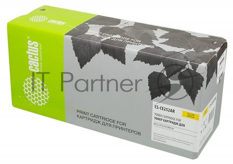 Тонер Картридж Cactus CS-CE252AR желтый для HP CLJ CP3525/CM3530 (7000стр.)