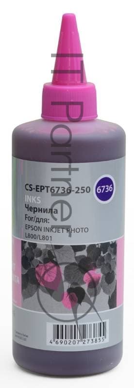-/ Чернила Cactus CS-EPT6736-250 T6736 светло-пурпурный 250мл для Epson L800/L810/L850/L1800