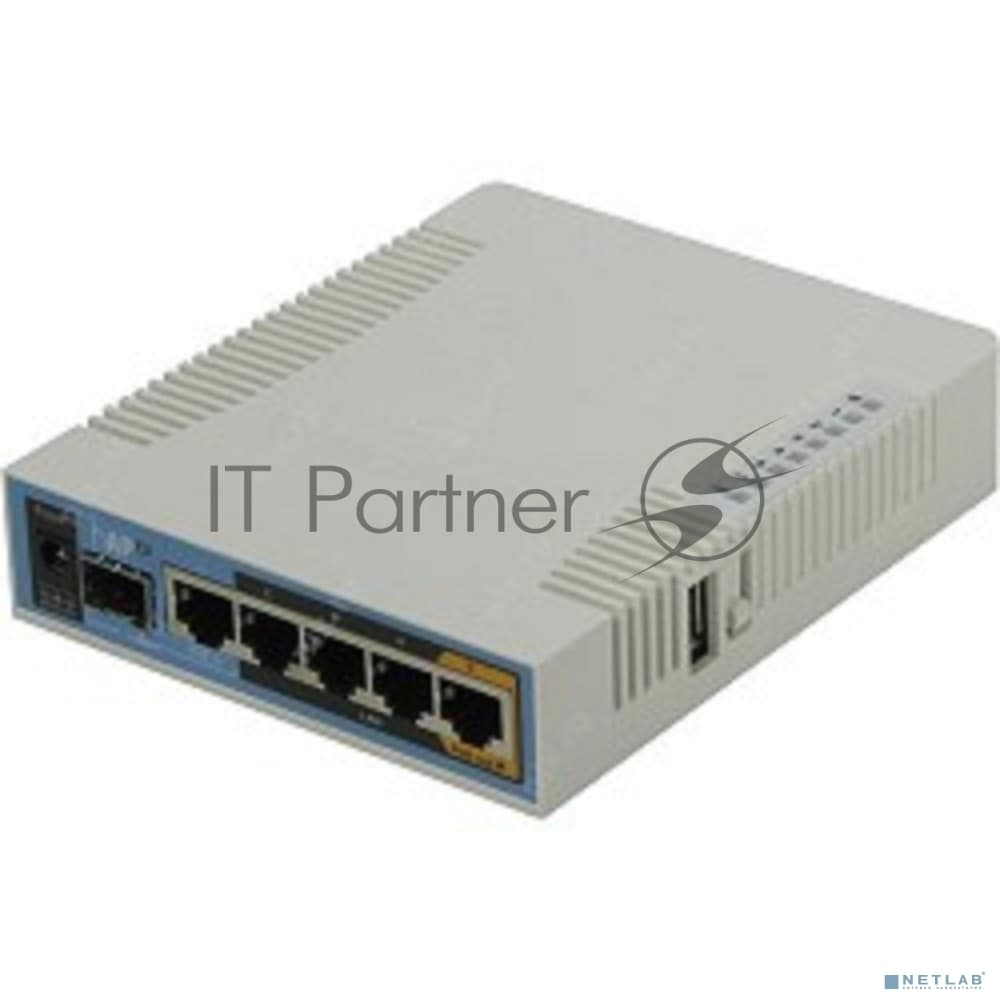 Точка доступа Wi-Fi MIKROTIK RB962UiGS-5HacT2HnT hAP ac Wi-Fi router. 802.11b/g/n/AC 2.4GHz/5GHz, 5x Ethernet 10/100/1000, USB, PoE