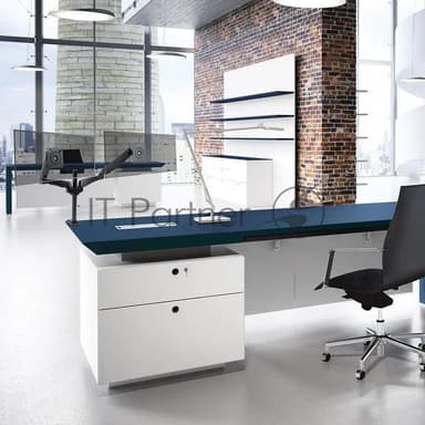 Кронштейн для мониторов ЖК Kromax OFFICE-12 черный 15"-32" макс.12кг настольный поворот и наклон