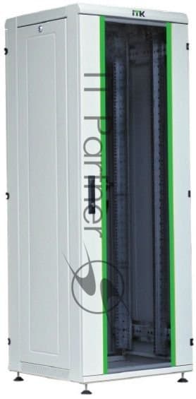 Шкаф ITK сетевой 19" LINEA N 42U 600х800 мм стеклянная передняя дверь серый