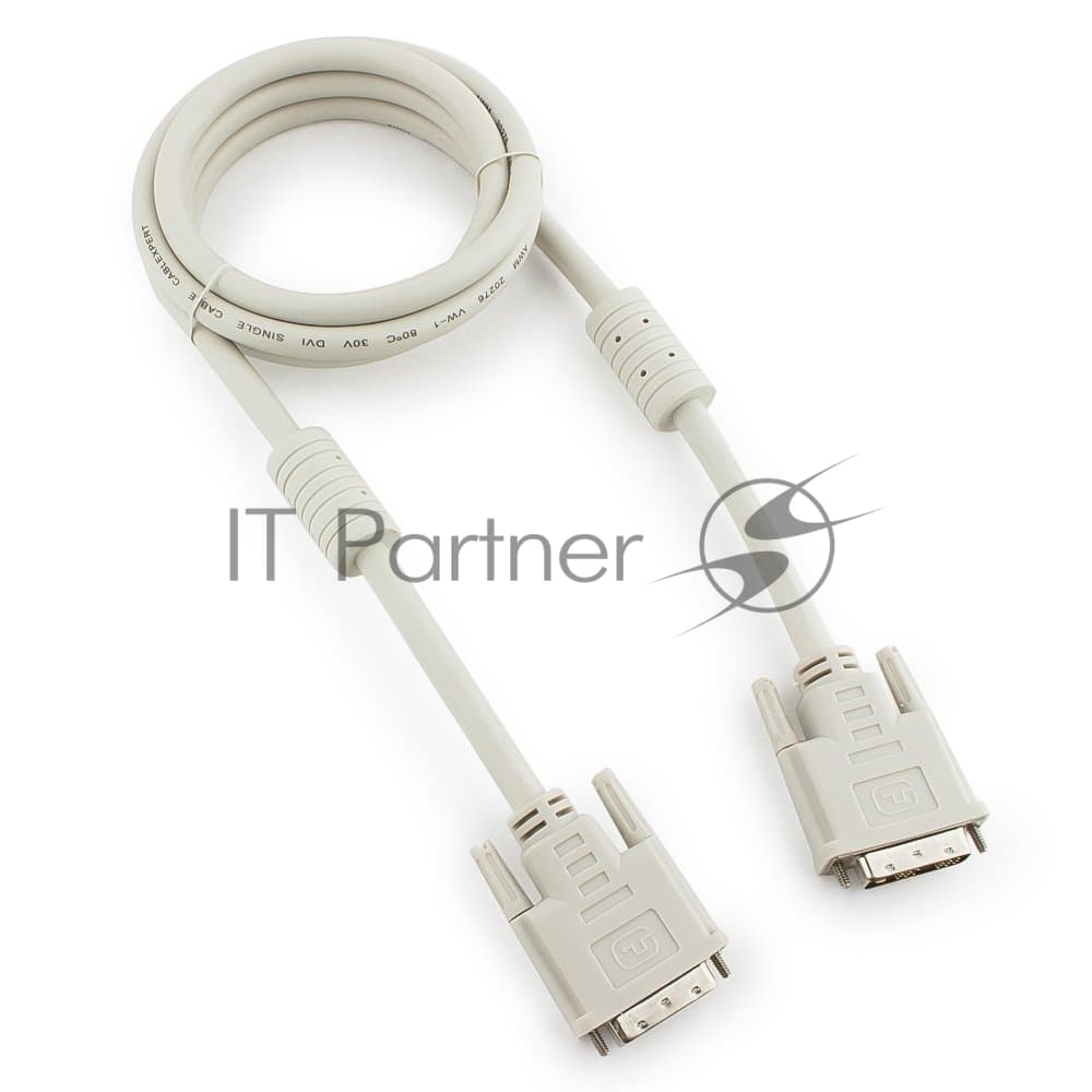 Кабель DVI-D dual link Gembird/Cablexpert CC-DVI2-6C, 25M/25M, 1.8м, экран, феррит.кольца, пакет