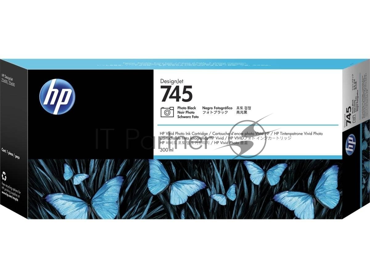 Картридж Cartridge HP 745 для DesignJet Z5600, черный фото (300мл)