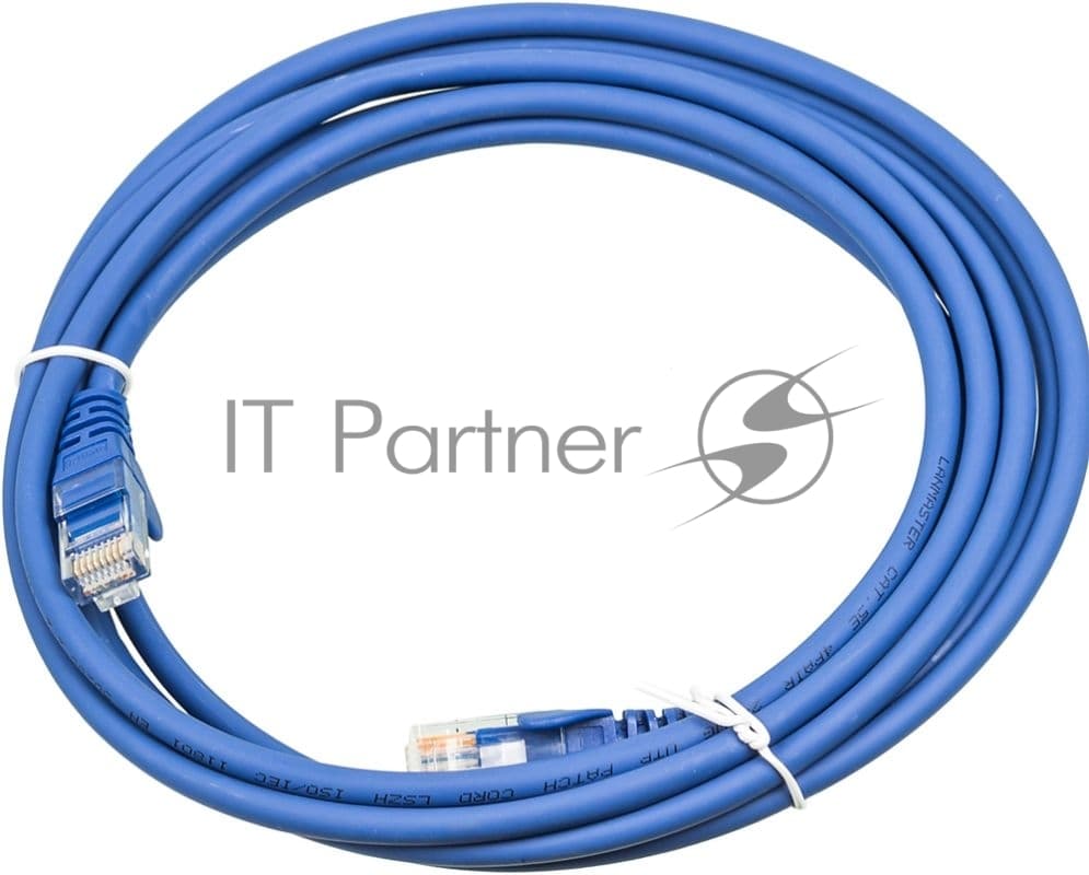 Кабель Патч-корд Lanmaster UTP LAN-PC45/U5E-3.0-BL вилка RJ-45-вилка RJ-45 кат.5е 3м синий LSZH (уп.:1шт)