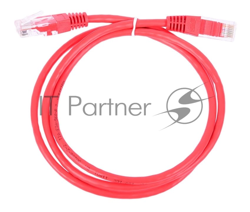 Патч-корд LANMASTER UTP TWT-45-45-0.5-RD вилка RJ-45-вилка RJ-45 cat.5е 0.5м красный ПВХ (уп.:1шт)