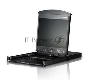 Квм консоль ATEN 8P CAT5 HIGH DENSITY DUAL RAIL LCD OVER