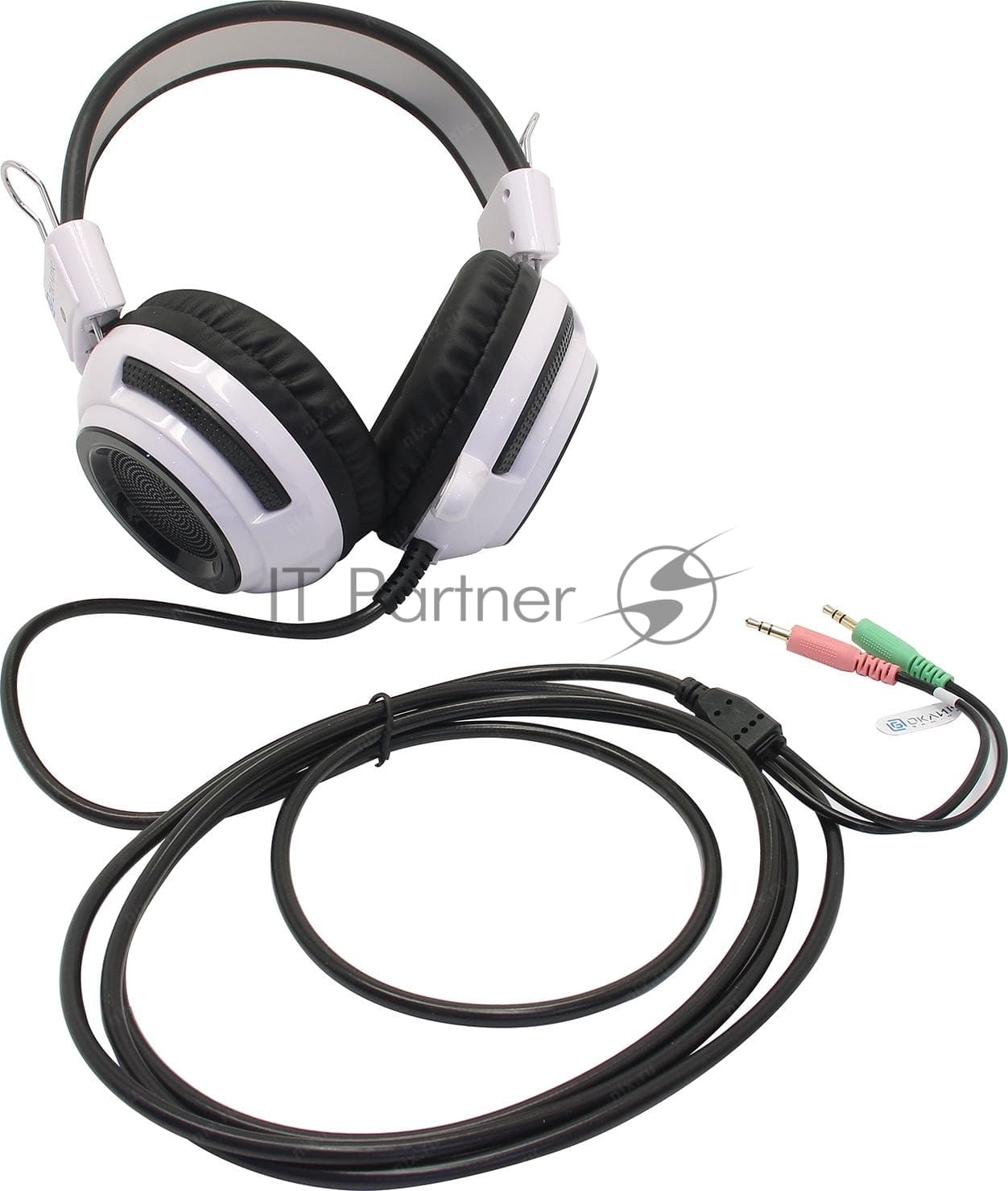 Проводные наушники Oklick HS-G300 белый/черный, полноразмерные, Jack 3.5 мм