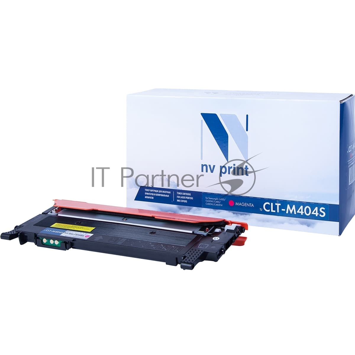 -/ Тонер-картридж NVP NV-CLT-M404S Magenta для Samsung Xpress SL-C480/ SL-C480FW/ SL-C480W/ SL-C430/ SL-C430W (1000k)