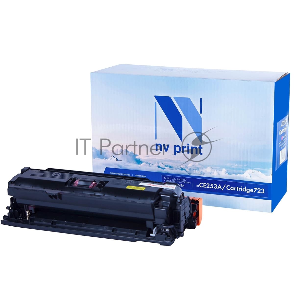 -/ Тонер-картридж NVP NV-CE253A/NV-723 Magenta универсальные для HP/Canon Color LaserJet CP3525/ CP3525n/ CP3525dn/ CP3525x/ LBP 7750 i-Sensys 7750cd/ 7750Cdn (7000k)