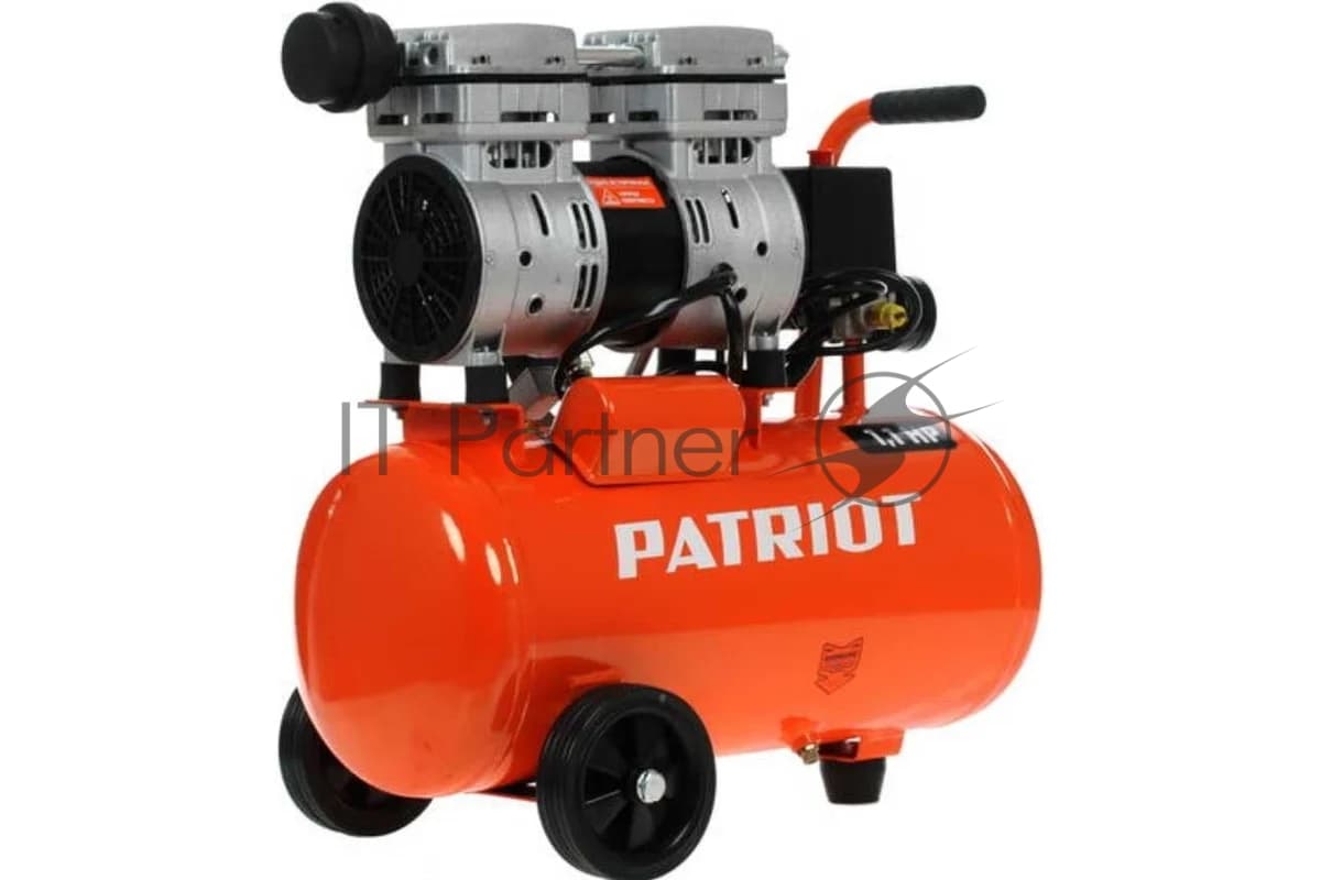 Компрессор Patriot WO 24-160 525306375 Безмасляный; Мощн. 1,1 кВт; Напр. 230В Об. двиг.: 2850 об/мин; Производительность: 160 л/мин; Объем ресивера: 24 л; Давление: 8 бар