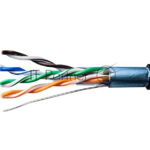 Кабель витая пара F/UTP cat.5e 4х2х24AWG solid CU PE Outdoor Standard черный