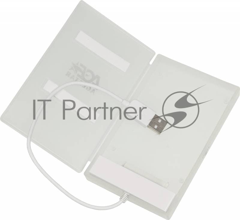 Контейнер для HDD AgeStar Внешний корпус 2.5" SATA HDD/SSD AgeStar SUBCP1 (WHITE) USB 2.0, пластик, белый, безвинтовая конструкция