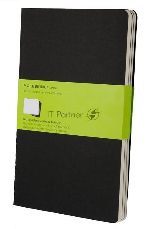 Блокнот Moleskine CAHIER JOURNAL XLarge 190х250 мм, обложка картон, 120 страниц, нелинованный, черный (3 шт)