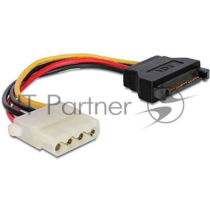 Кабель питания SATA Cablexpert CC-SATA-PS-M, 15 см, sata 15pin/molex 4pin, пакет
