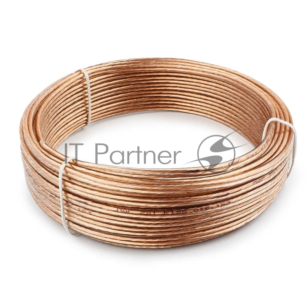 Акустический кабель Cablexpert CC-TC2x1,0-15M, прозрачный, 15 м, бухта