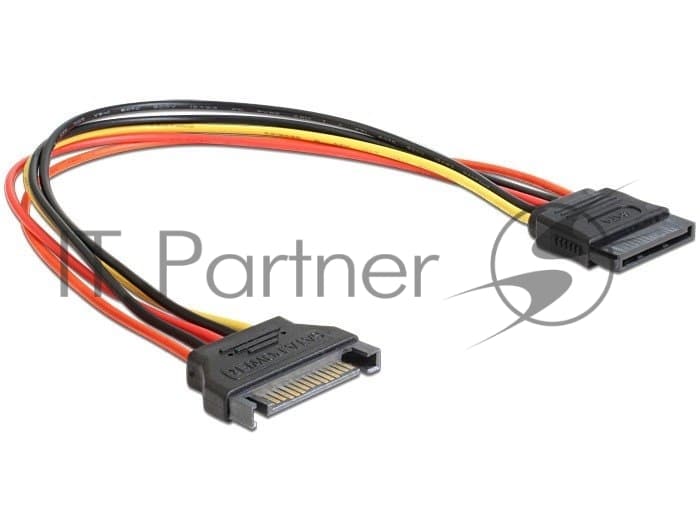 Кабель Cablexpert CC-SATAMF-01 Удлинитель кабеля питания SATA Cablexpert 15pin(M)/15pin(F) 30см