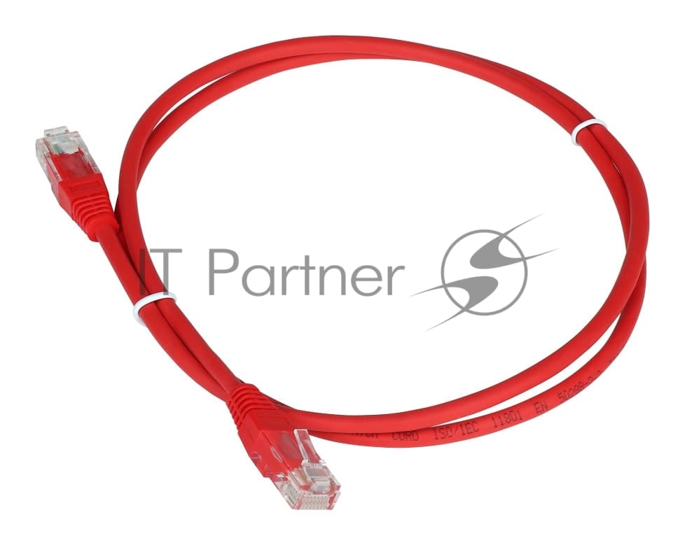 Патч-корд Lanmaster TWT-45-45-1.0-RD UTP RJ-45 вил.-вилка RJ-45 кат.5E 1м красный ПВХ (уп.:1шт)