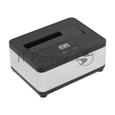 Докстанция 2,5"/3,5" SATAIII AgeStar 3UBT7 (SILVER) USB 3.0, пластик+алюминий, серебристый
