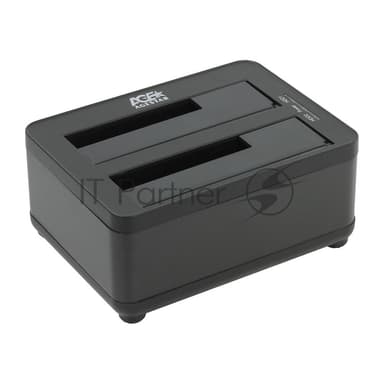 Докстанция 2x2,5"/3,5" SATAIII AgeStar 3UBT8 USB 3.0, пластик, черная