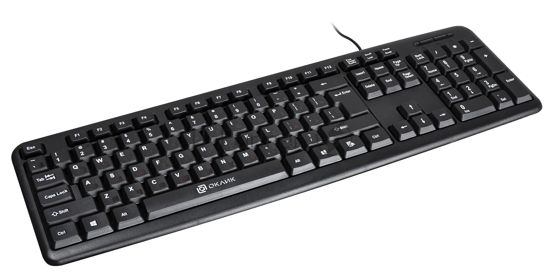 Клавиатура Oklick 90M проводная, USB Type-A, чёрный