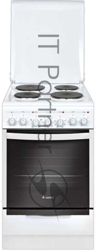Плита электрическая Gefest 5140-02 белый, конфорок 4 шт, духовка 55 л, 50 см x 85 см x 58.5 см
