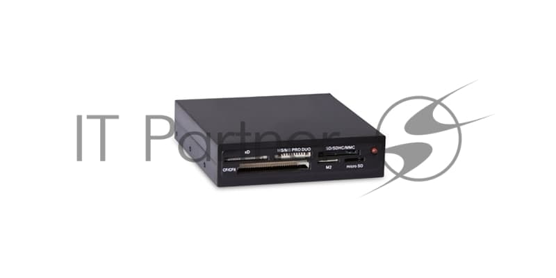 Кард-ридер Ginzzu USB 2.0 Card reader SD/SDHC/MMC/MS/microSD/xD/CF, 3.5" черный GR-116B