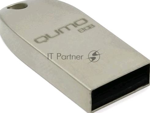 Флешка USB 2.0 QUMO 8Gb, Cosmos QM8GUD-Cos серебристый