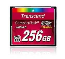 Флеш карта CF 256Gb, Transcend, 800X