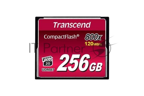Флеш карта CF 256Gb, Transcend, 800X