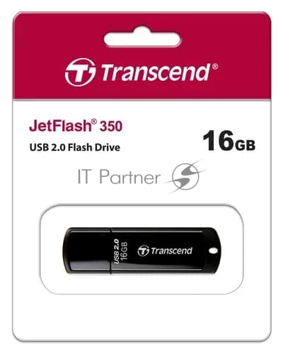 Флеш-накопитель/ Transcend 16GB JetFlash 350 (Black) USB 2.0