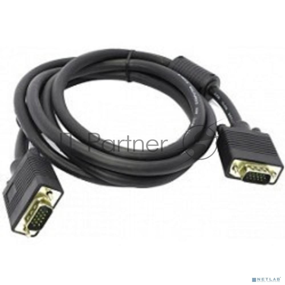 Кабель VGA Pro ExeGate EX-CC-PVGA-15M15M-5.0 (15M/15M, 5м, 2 фильтра, позолоченные контакты, экран) <EX138950RUS>