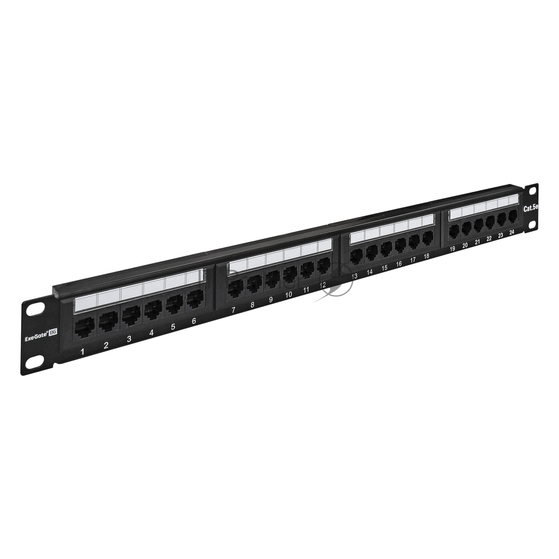 Патч-панель UTP 19" 24 port кат.5e ExeGate разъем KRONE&110 (dual IDC), 1U