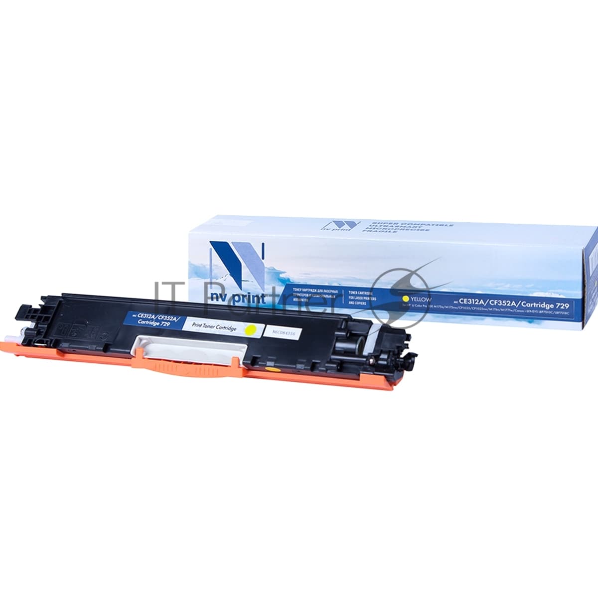 -/ Тонер-картридж NVP NV-CE312A/CF352A/NV-729 Yellow универсальные для HP/Canon Color LaserJet CP1025/ CP1025nw/ M275/ CP1025/ CP1025nw/ 100 M175a/ 100 M175nw/ M176n/ M177fw/ i-Sensys LBP 7010/ 7010C/ 7018/ 7018C (1000k)