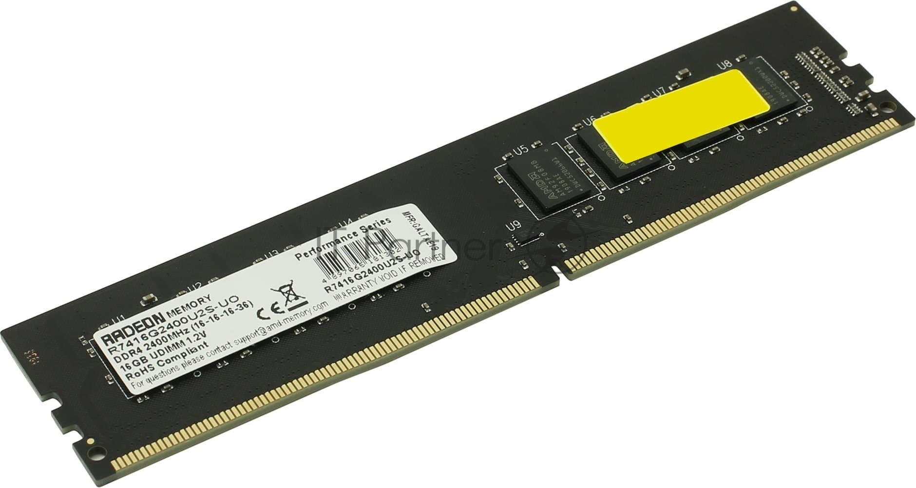 Оперативная память AMD Radeon R7, DDR4, 16GB (1x16GB), 2400MHz, CL16, DIMM, OEM