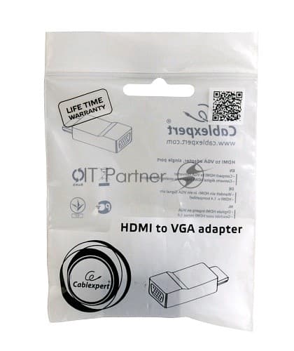 Переходник HDMI-VGA Cablexpert A-HDMI-VGA-02, 19M/15F, Jack3.5 аудиовыход