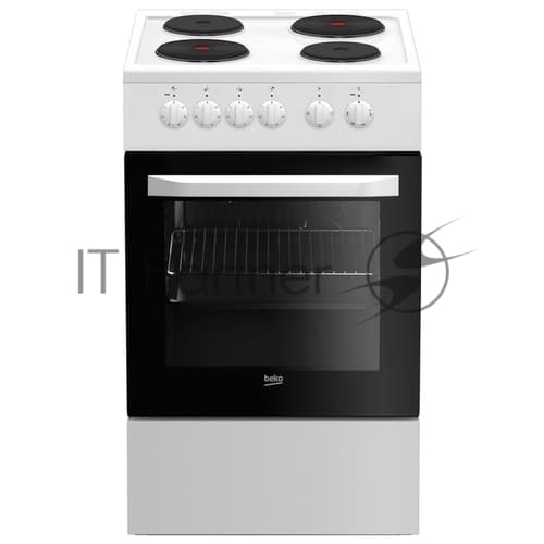 Плита электрическая Beko FFSS56000W белый, конфорок 4 шт, духовка 60 л, 50 см x 85 см x 60 см