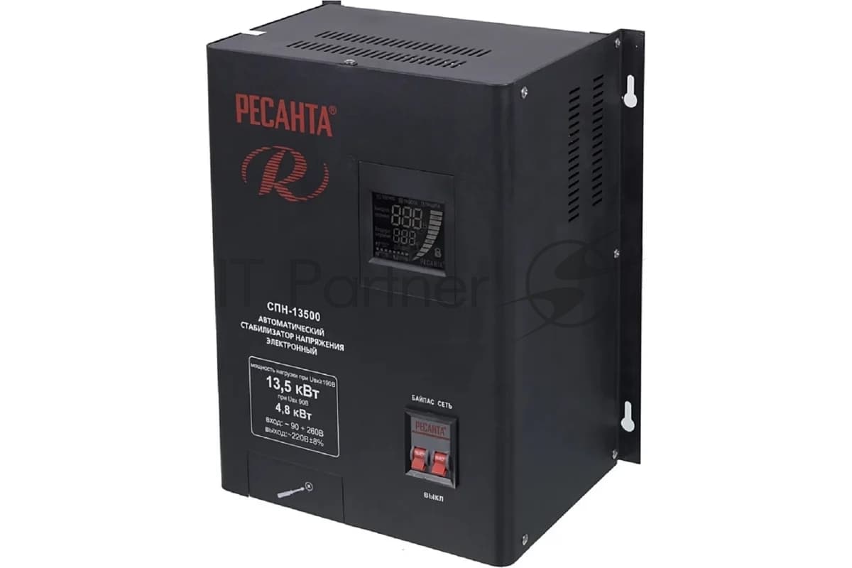 Стабилизатор напряжения Ресанта СПН-13500 однофазный черный (63/6/28)