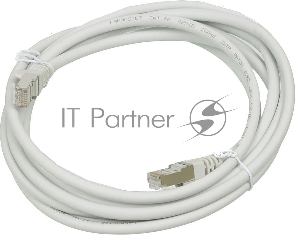 Патч-корд Патч-корд LANMASTER LSZH SFTP кат.6A, 3.0 м, серый