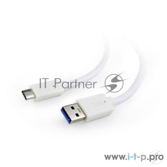 Cablexpert Кабель USB3.0 AM/USB Type-C, 1.8м, белый, пакет (CCP-USB3-AMCM-6-W)